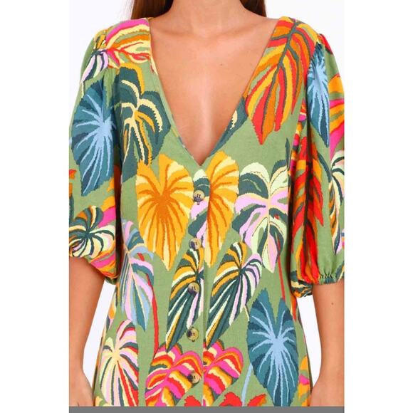 Farm Rio Maxi Floral Maxi Dress XS - Picture 12 of 12